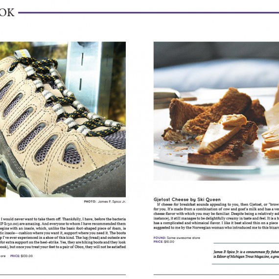 Article design spread for [D]EVOLVE Magazine’s Simple Things Products and Eats.
